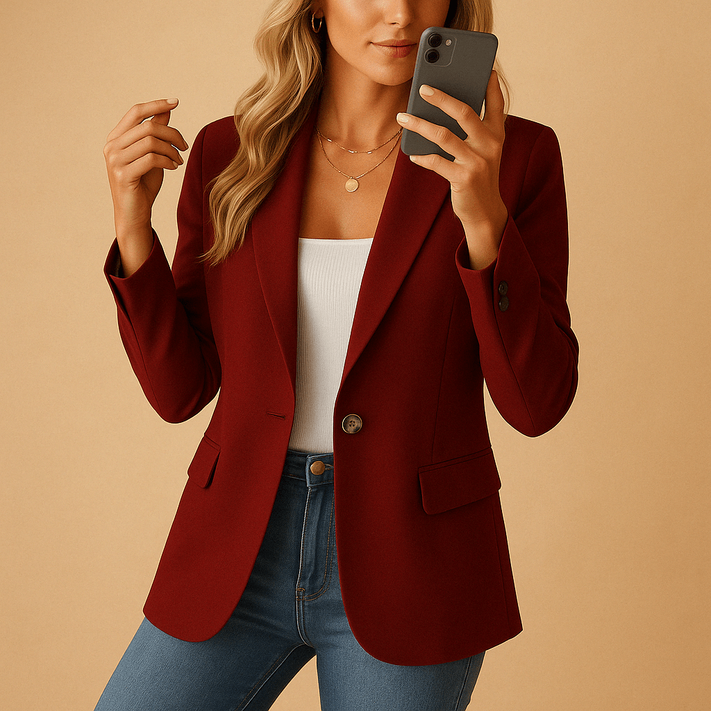 Women's Blazer with Notch Lapel – Classic Fit for Office and Casual Wear - We are MFEO