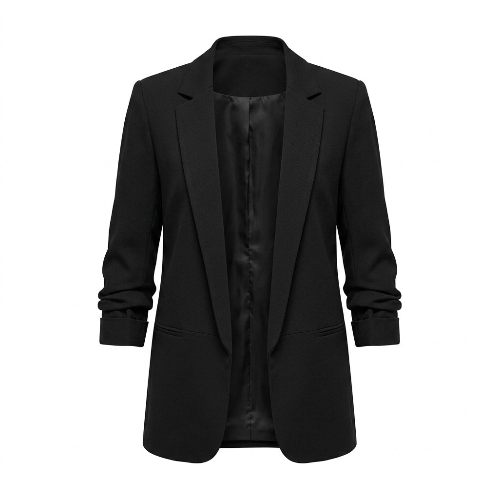 Womens Blazer with Shawl Lapel – Longline Open Front Design - We are MFEO