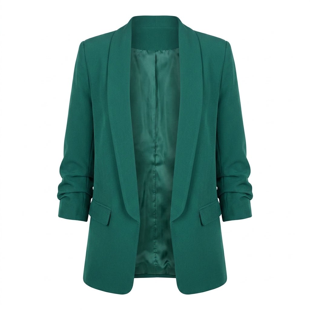 Womens Blazer with Shawl Lapel – Longline Open Front Design - We are MFEO