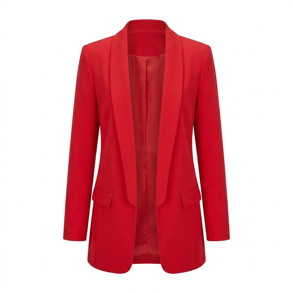 Womens Blazer with Shawl Lapel – Longline Open Front Design - We are MFEO