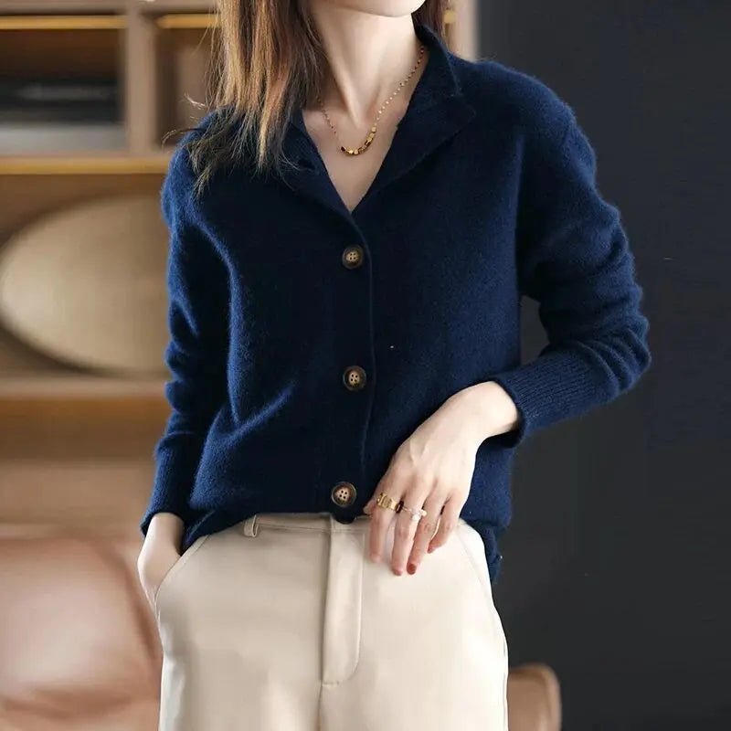Women's Cardigan – Relaxed Fit Soft Knit Button-Up - We are MFEO