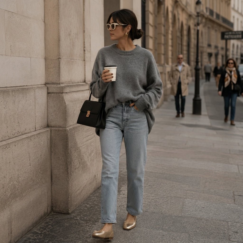 Women's Cashmere Sweater – Oversized Crew Neck for Autumn/Winter Comfort - We are MFEO