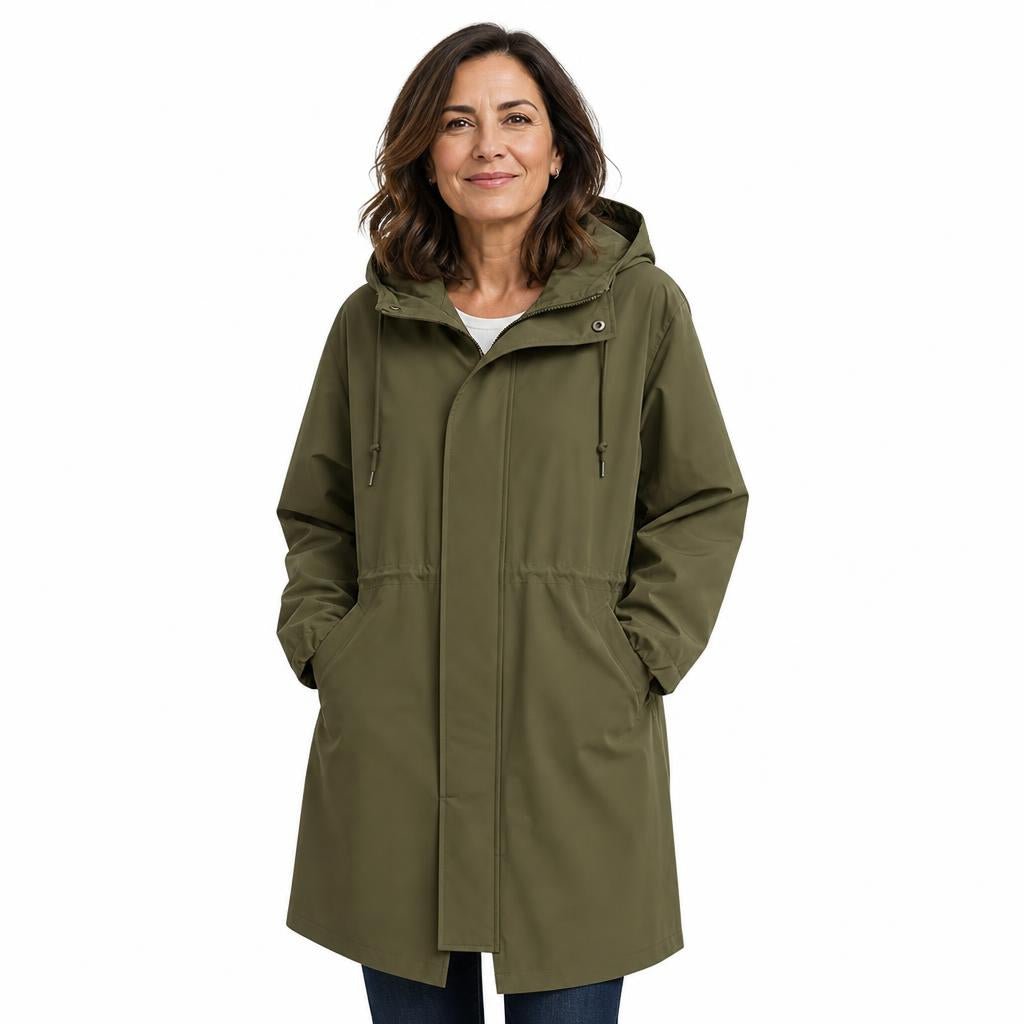 Women's Casual Jacket with Hood – Long, Button Front - We are MFEO