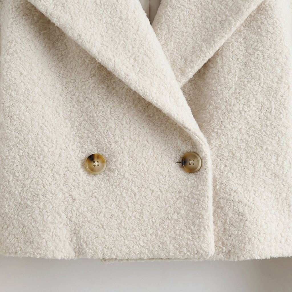 Women's Cropped Blazer – Double Breasted with Wide Lapel - We are MFEO