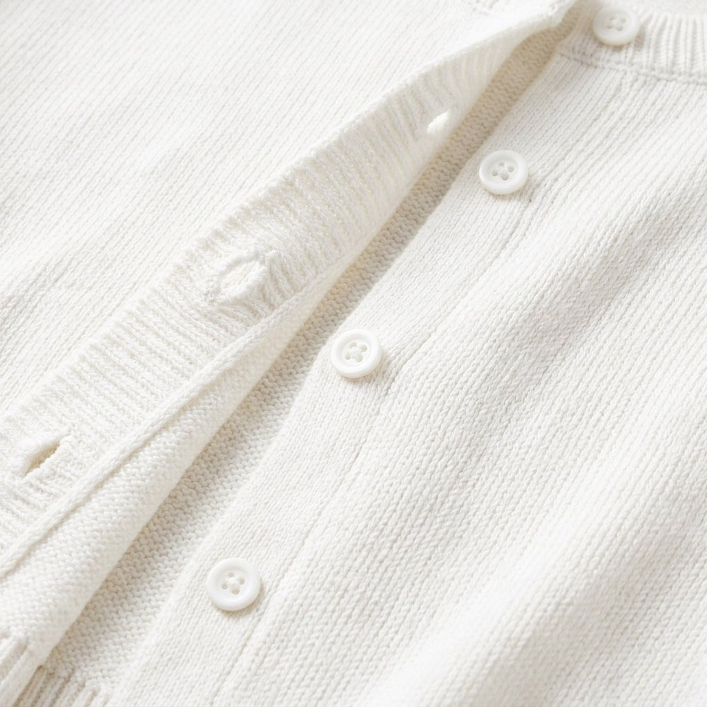 Women's Cropped Cardigan – Button-Up Knit with Ribbed Trim - We are MFEO