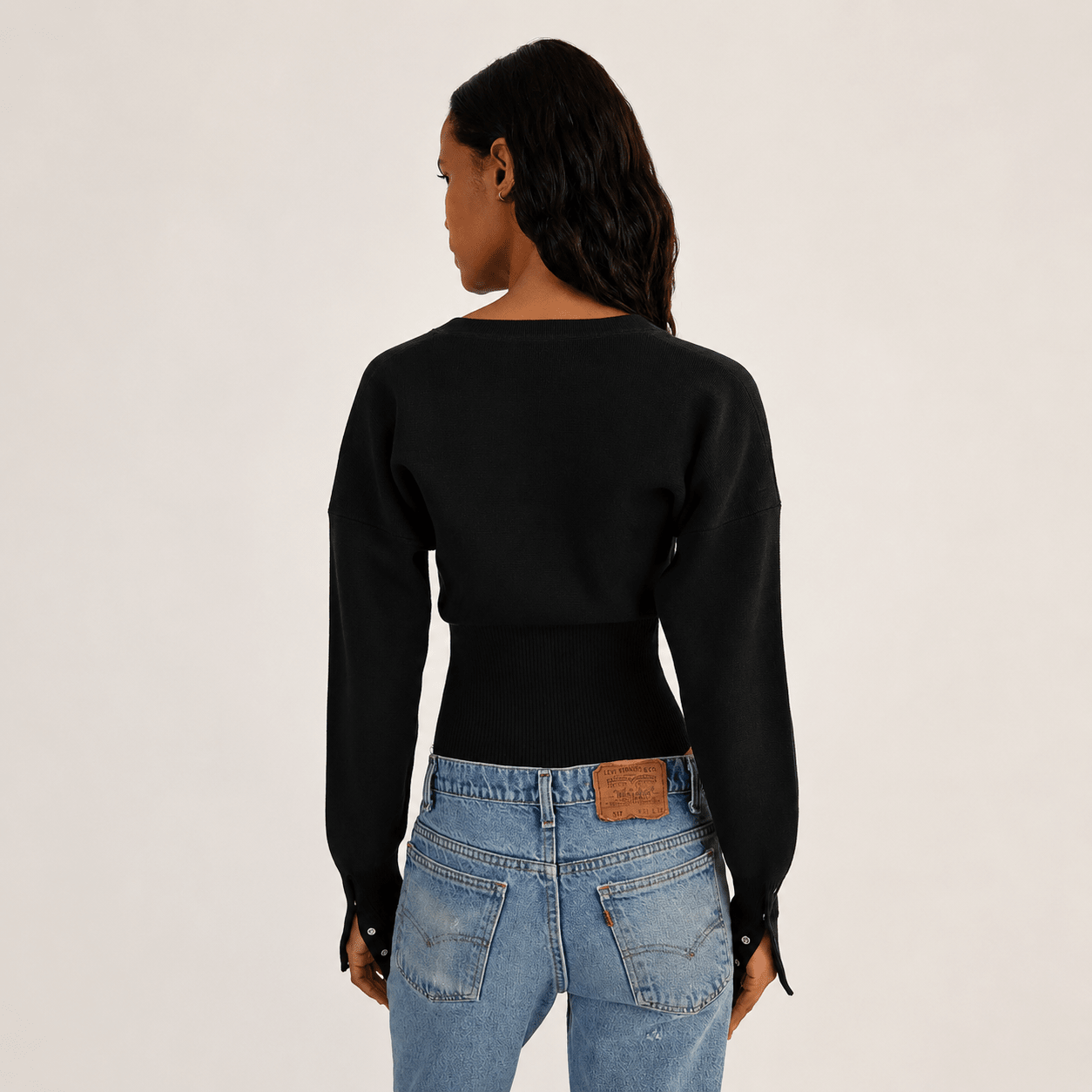 Women's Cropped Cardigan – Fitted Knit with Button Closure - We are MFEO