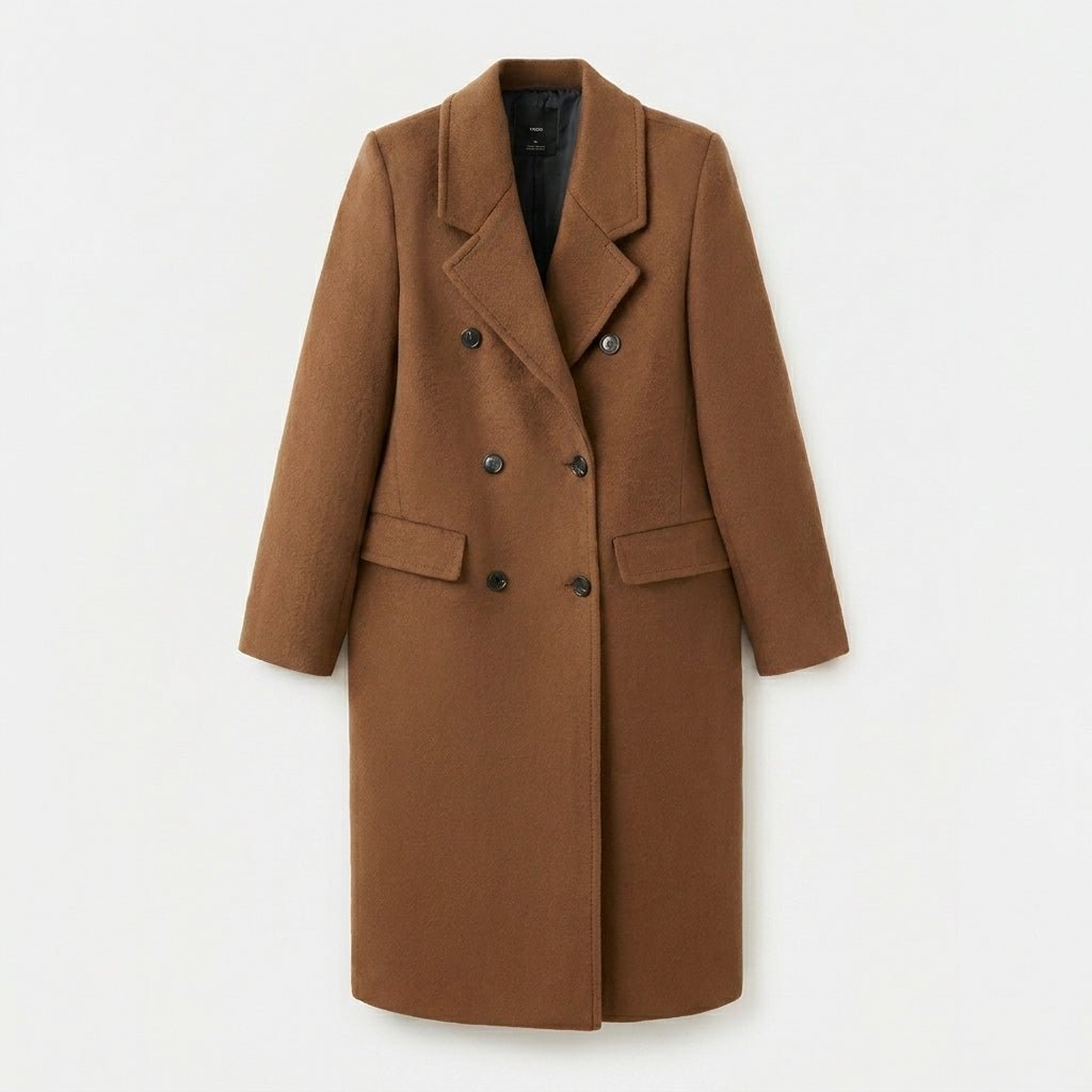 Women's Double-Breasted Trench Coat – Oversized Fit with Wide Lapel - We are MFEO