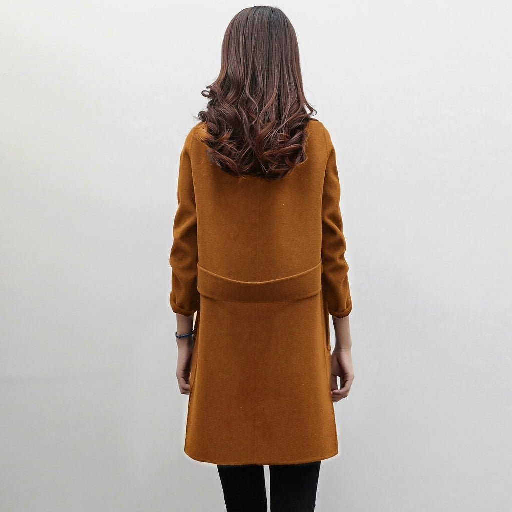 Women's Double-Breasted Trench Coat – Oversized Fit with Wide Lapel - We are MFEO