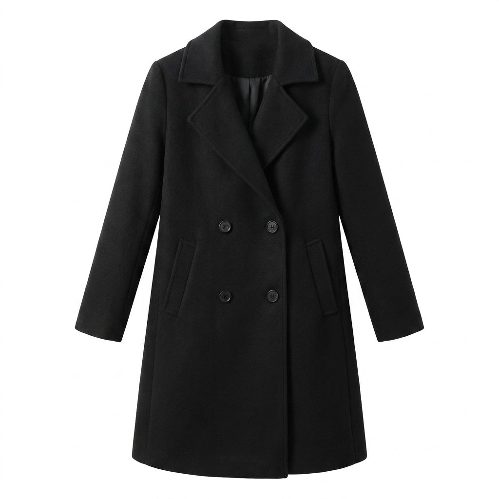 Women's Double-Breasted Trench Coat – Oversized Fit with Wide Lapel - We are MFEO