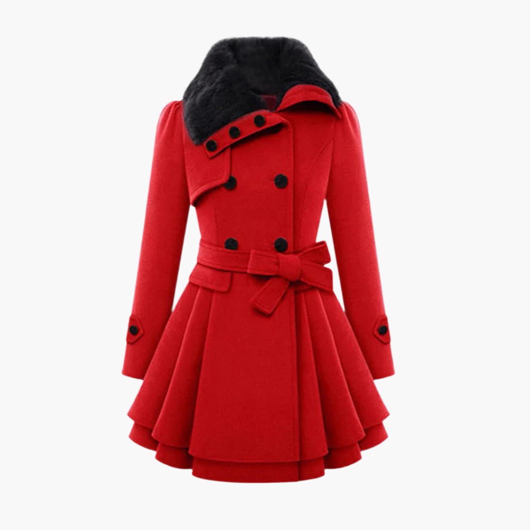 Women's Faux Fur Coat – Waist Tie Short Dress Design - We are MFEO