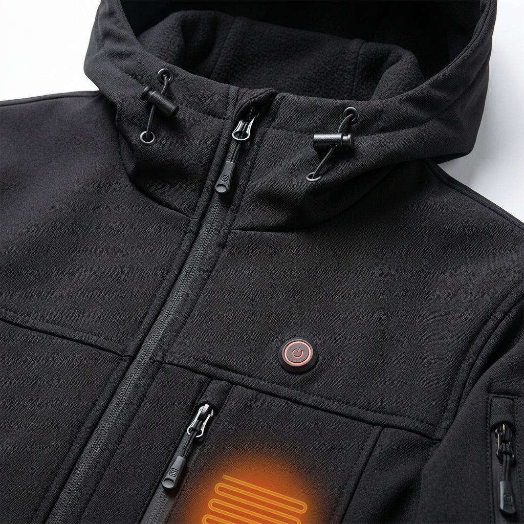 Women's Heated Jacket for Winter – USB-Powered with Detachable Hood and Zip Pockets - We are MFEO