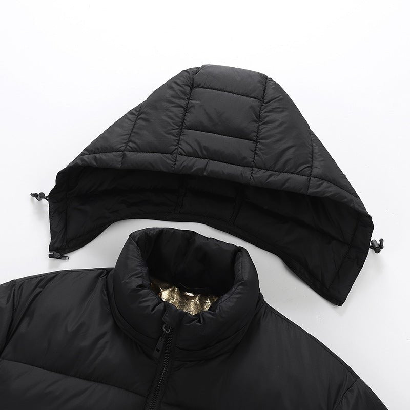 Women's Heated Puffer Jacket with Detachable Hood – Quilted Design - We are MFEO