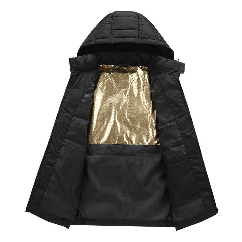 Women's Heated Puffer Jacket with Detachable Hood – Quilted Design - We are MFEO