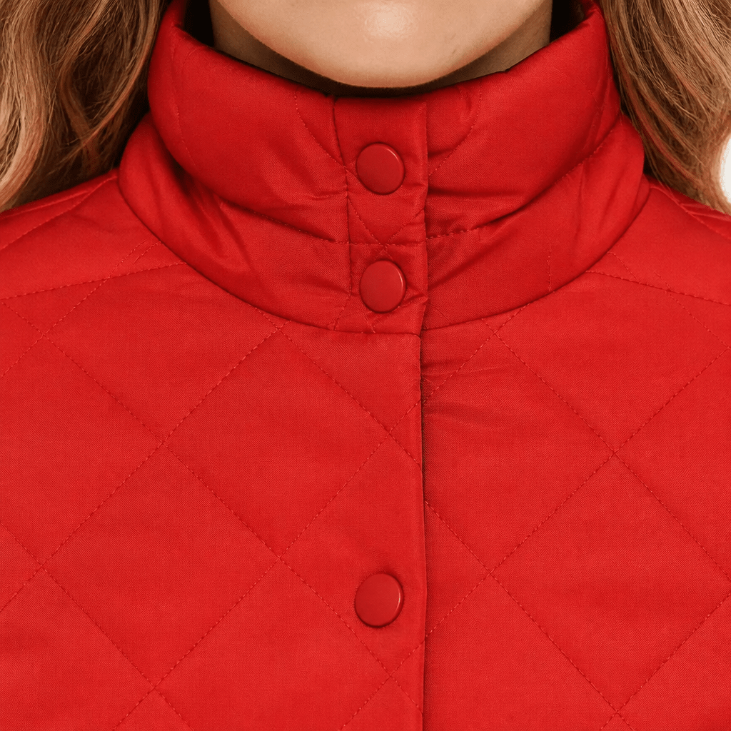 Women's Heated Quilted Jacket for Winter – Slim Fit with Stand Collar and 8 Heating Zones - We are MFEO