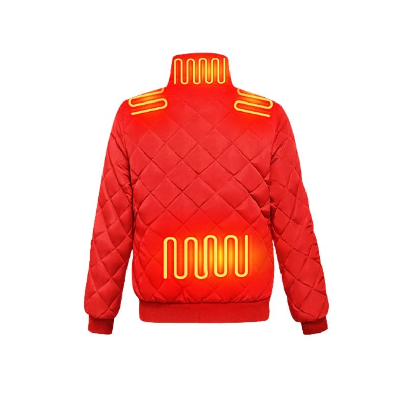 Women's Heated Quilted Jacket for Winter – Slim Fit with Stand Collar and 8 Heating Zones - We are MFEO