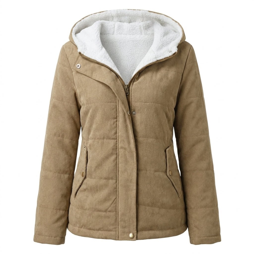 Women's Hooded Winter Jacket – Plush Lined Zip-Up Design - We are MFEO