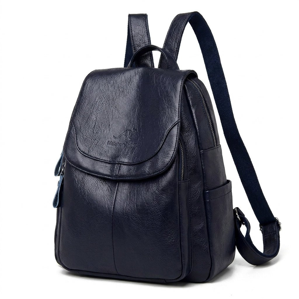 Women's Leather Backpack for Work – Structured Everyday Knapsack with Adjustable Straps - We are MFEO