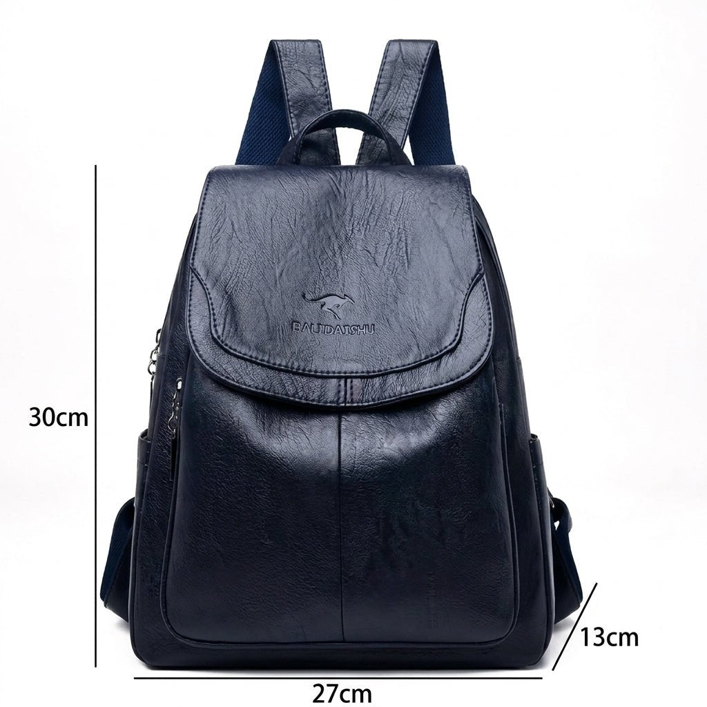 Women's Leather Backpack for Work – Structured Everyday Knapsack with Adjustable Straps - We are MFEO