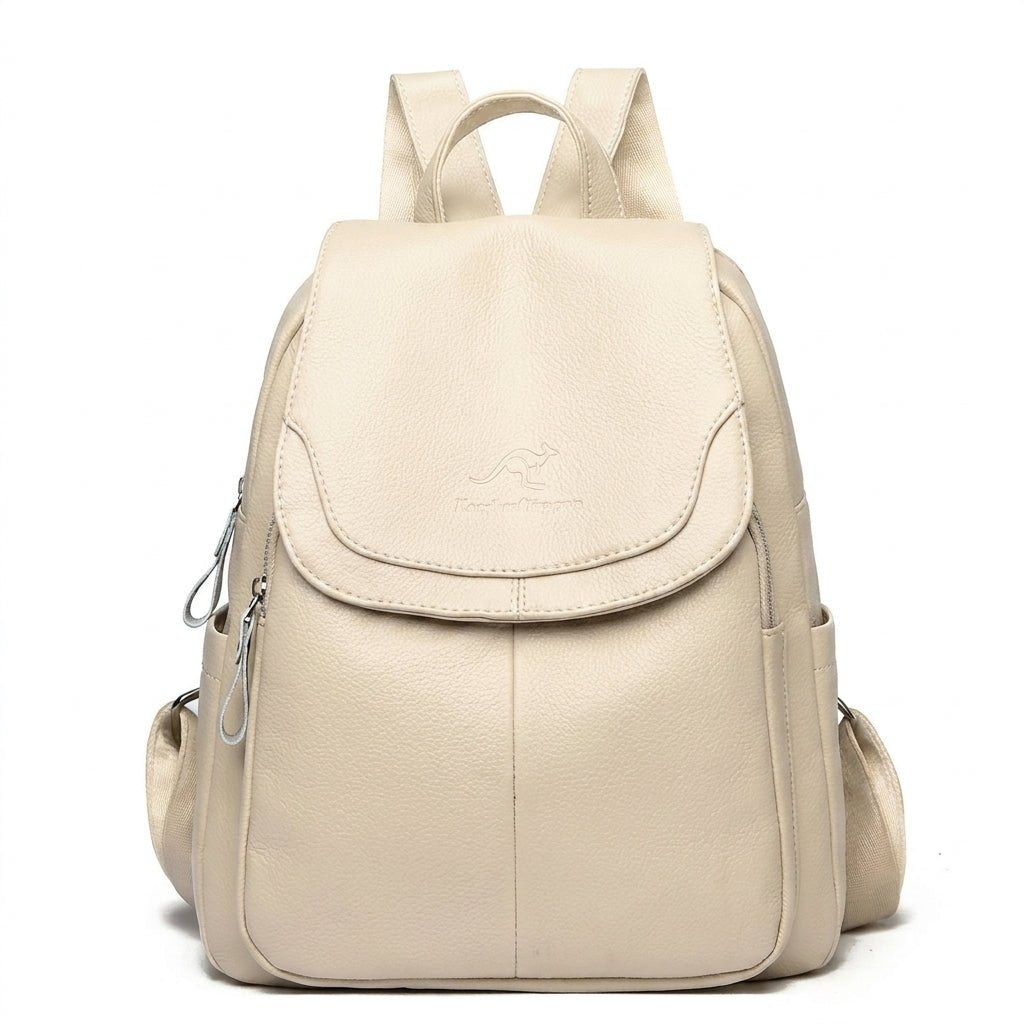 Women's Leather Backpack for Work – Structured Everyday Knapsack with Adjustable Straps - We are MFEO
