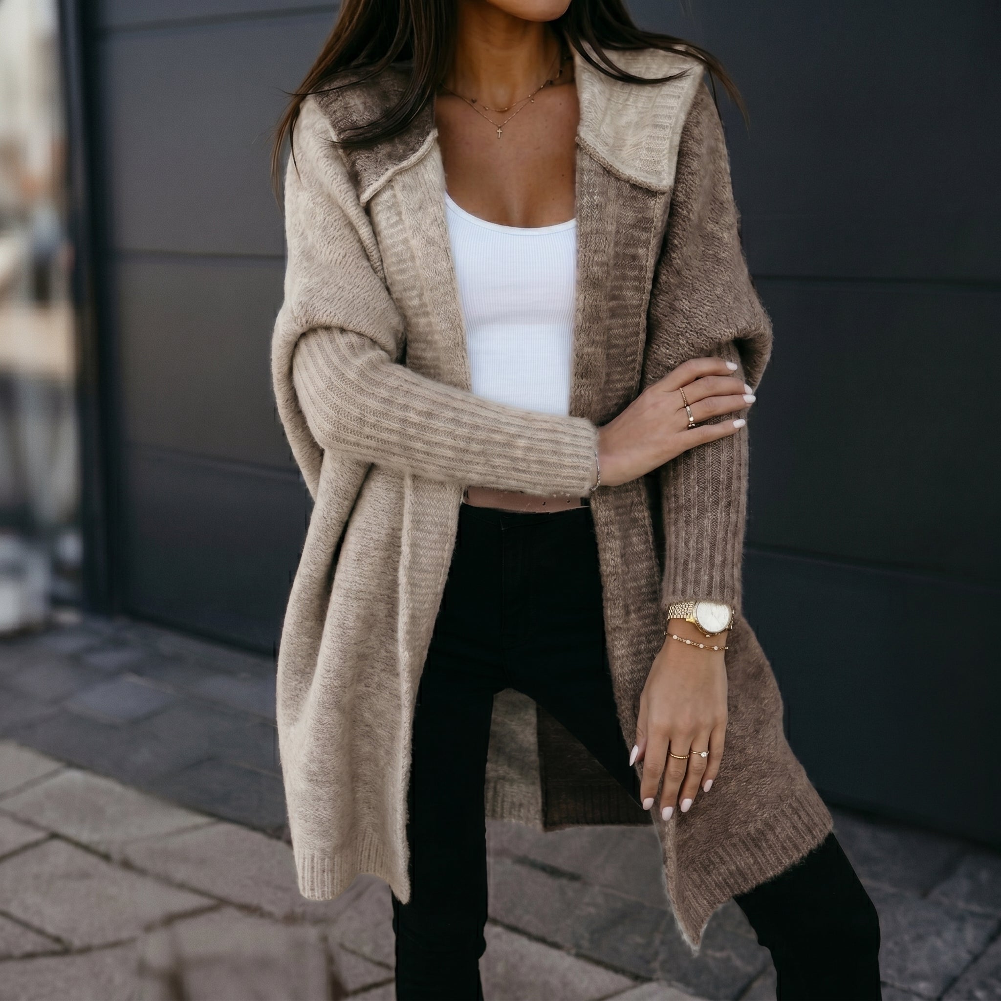 Women's Long Cardigan – Oversized Open Front Layer for Casual Style - We are MFEO