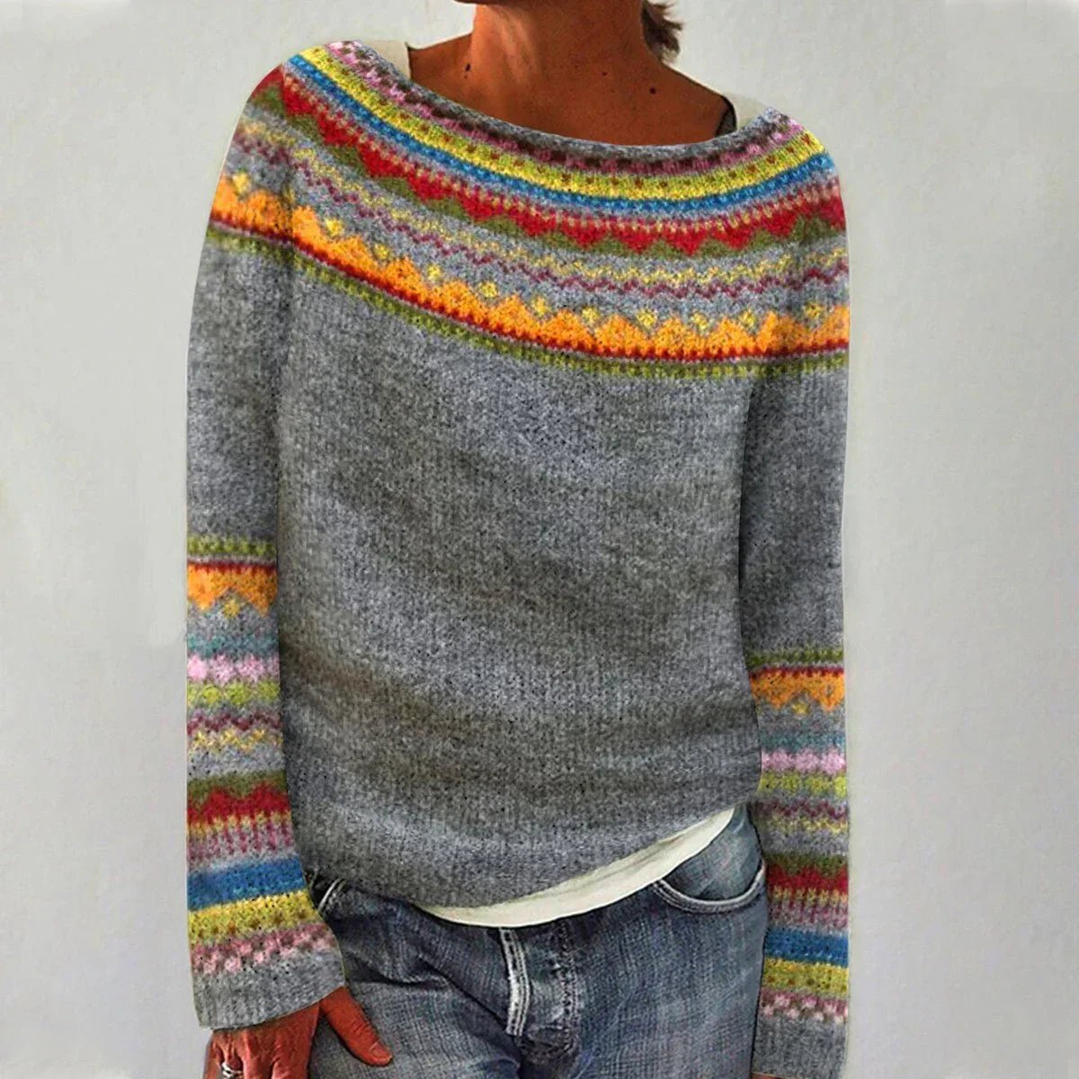 Women's Nordic-Inspired Sweater – Cozy Relaxed Fit - We are MFEO