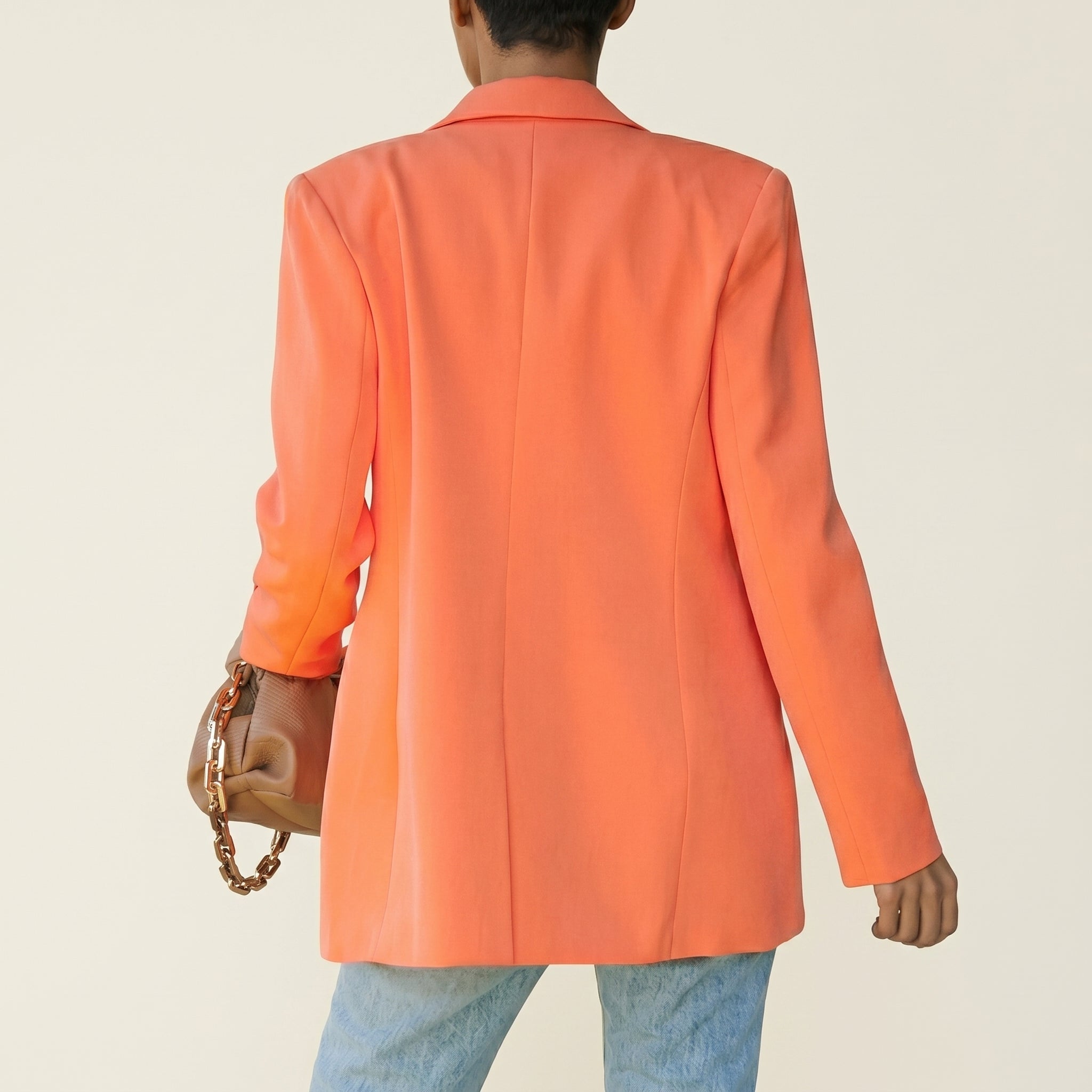 Women's Oversized Blazer – Single-Breasted Notched Lapel Jacket for Versatile Styling - We are MFEO