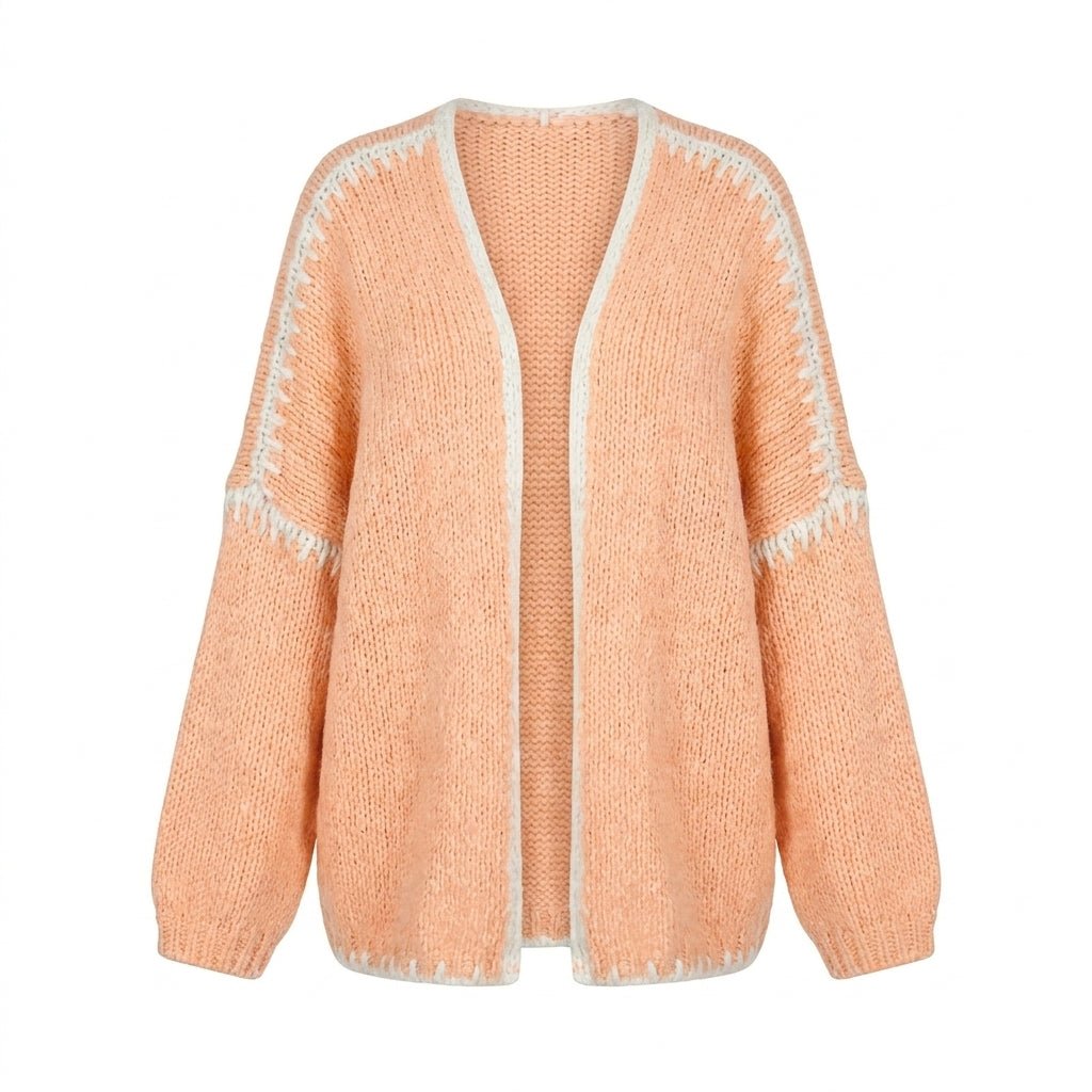 Women's Oversized Cardigan – Open Front Knit Layering Piece - We are MFEO
