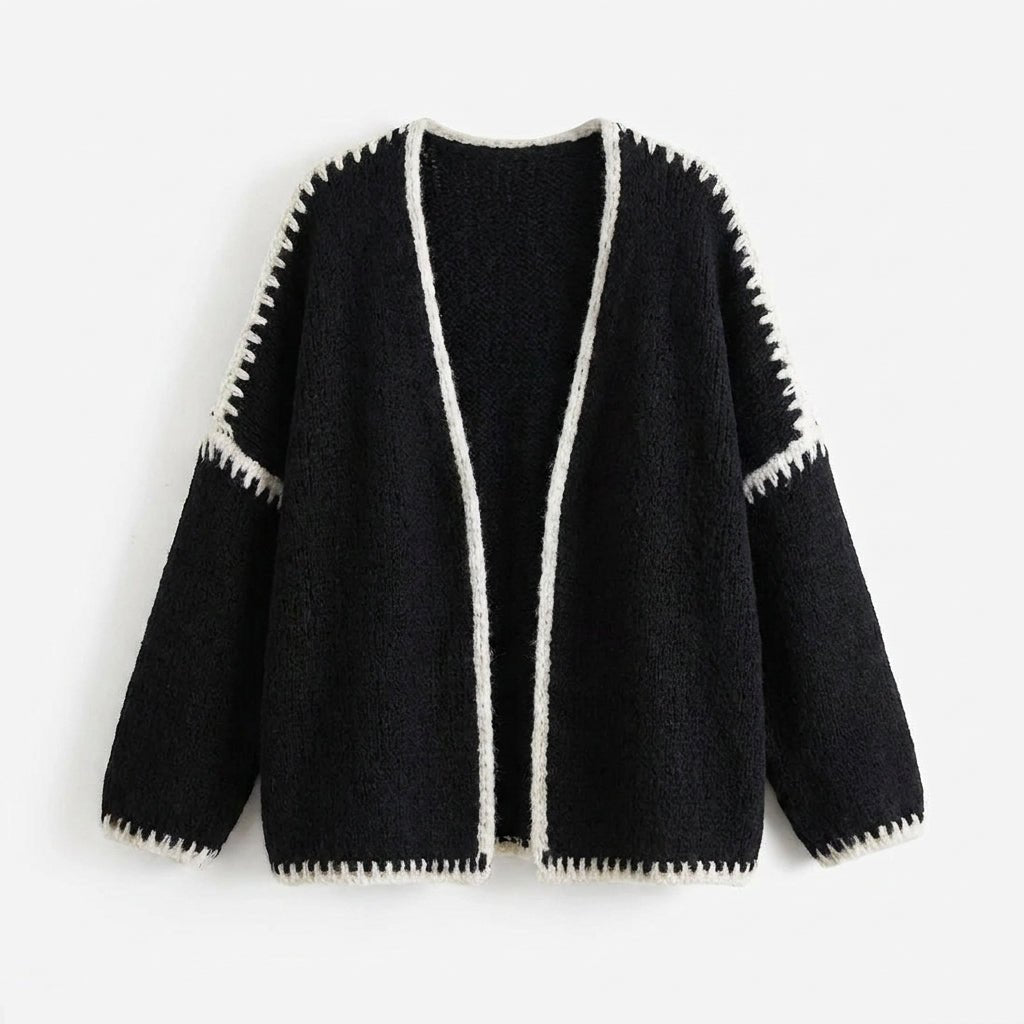 Women's Oversized Cardigan – Open Front Knit Layering Piece - We are MFEO
