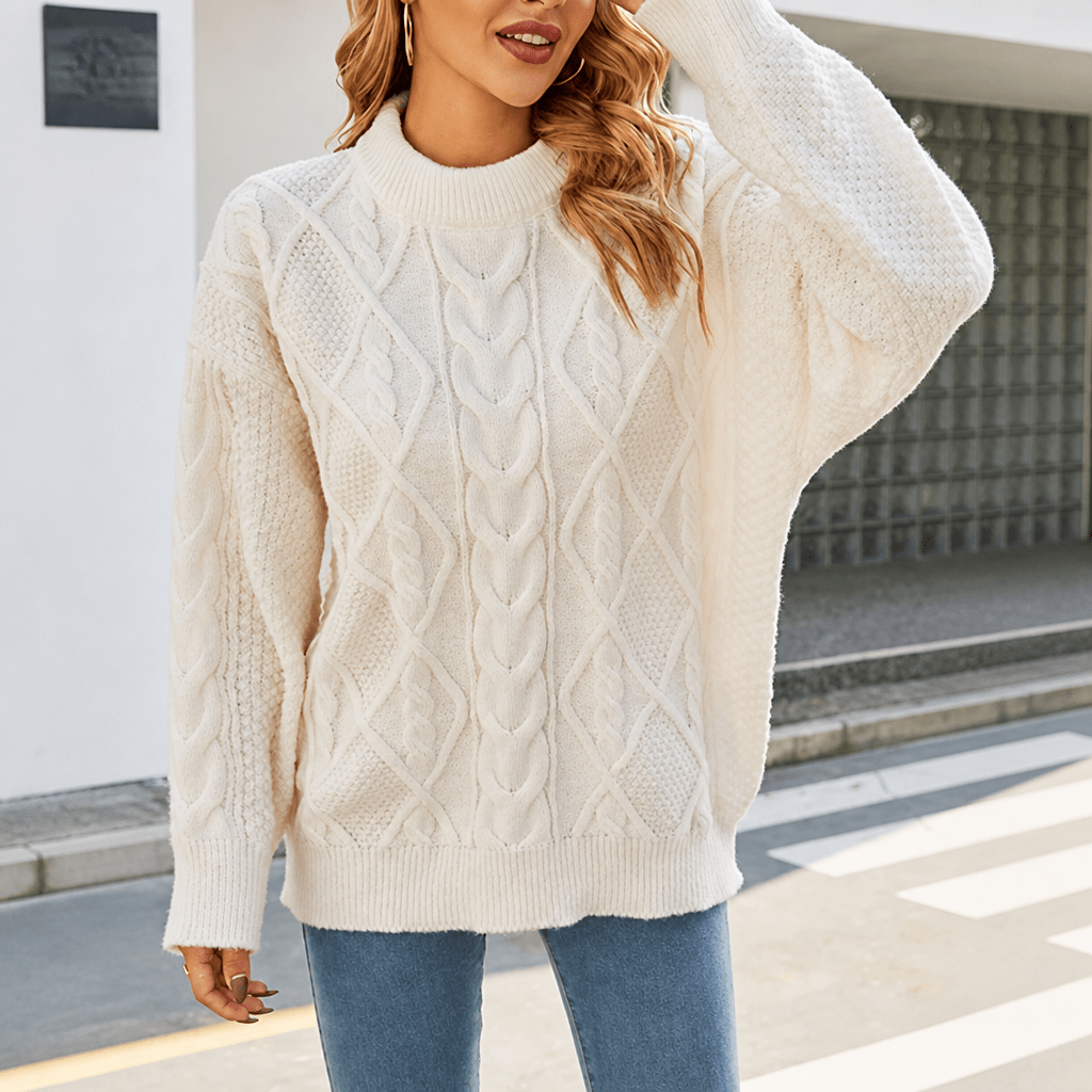 Women's Oversized Chunky Knit Jumper – Cable Knit Sweater - We are MFEO