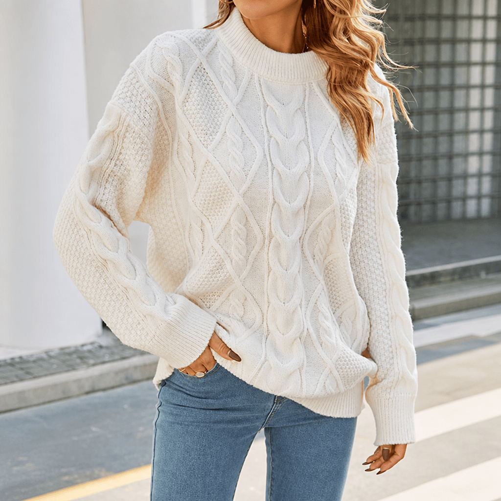 Women's Oversized Chunky Knit Jumper – Cable Knit Sweater - We are MFEO