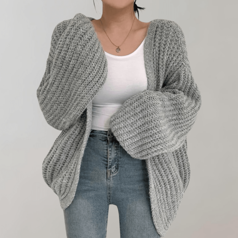 Women's Oversized Cropped Cardigan – Chunky Knit - We are MFEO