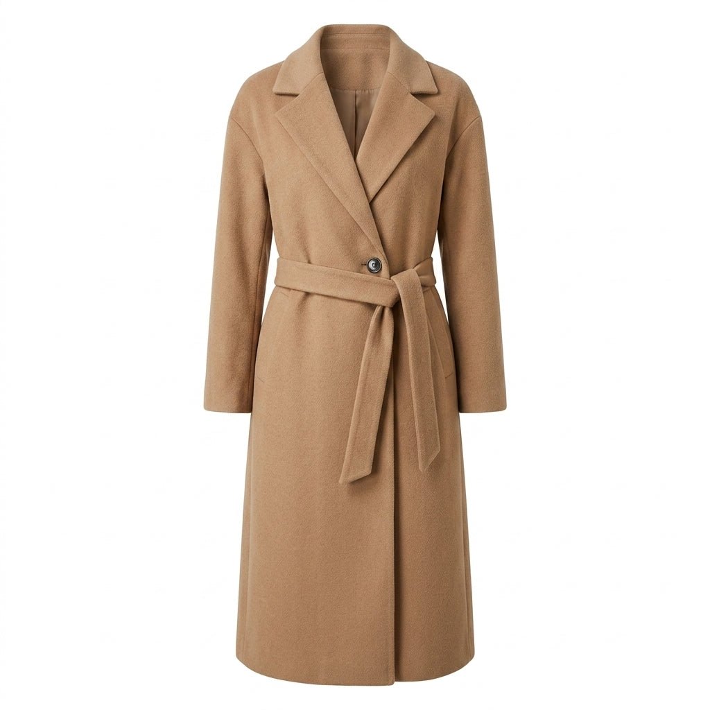 Women's Oversized Long Trench Coat – Winter Layering Piece with Wide Lapel - We are MFEO