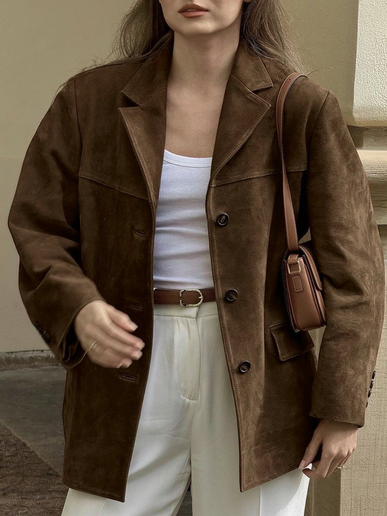 Women's Oversized Suede Jacket - We are MFEO