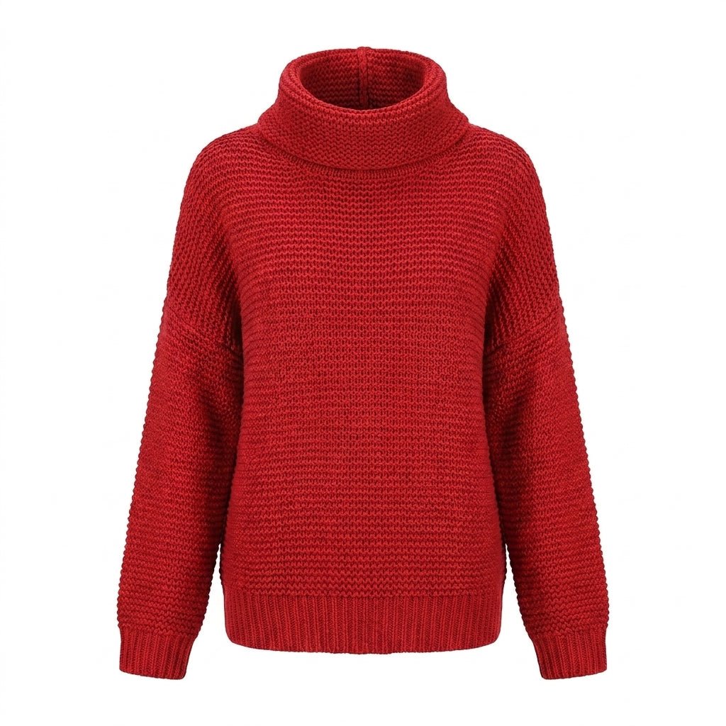 Women's Oversized Turtleneck Sweater – Relaxed Fit Knit - We are MFEO