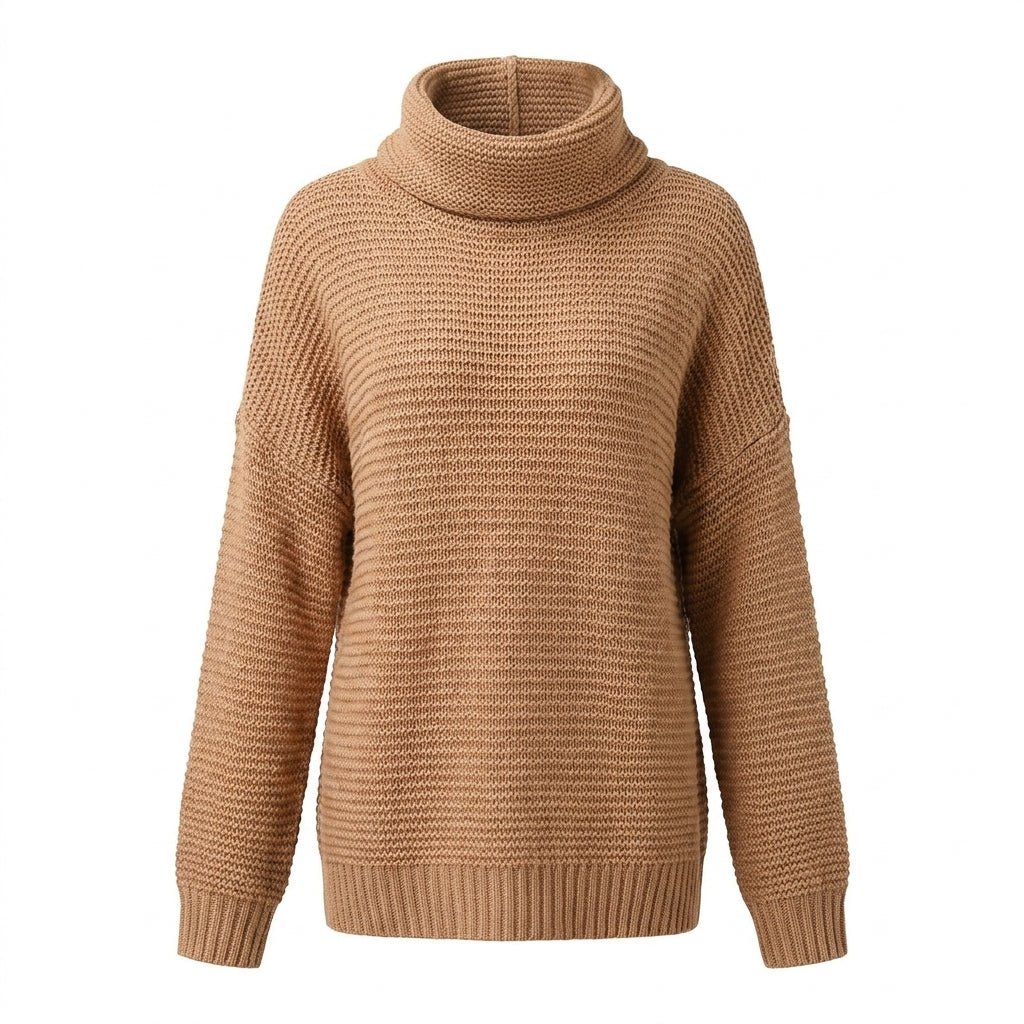 Women's Oversized Turtleneck Sweater – Relaxed Fit Knit - We are MFEO