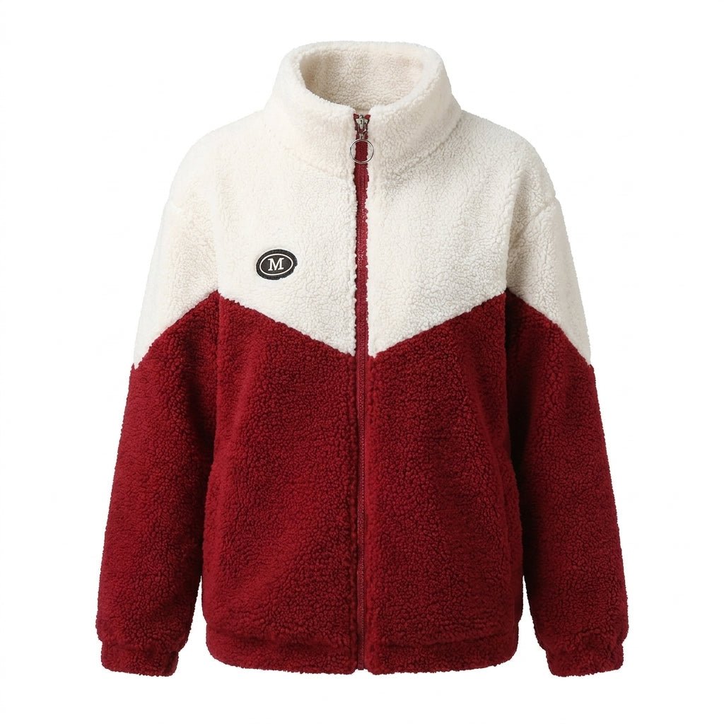Women's Puffer Jacket for Winter – Oversized Plush Layer with Stand Collar and Full Zip - We are MFEO