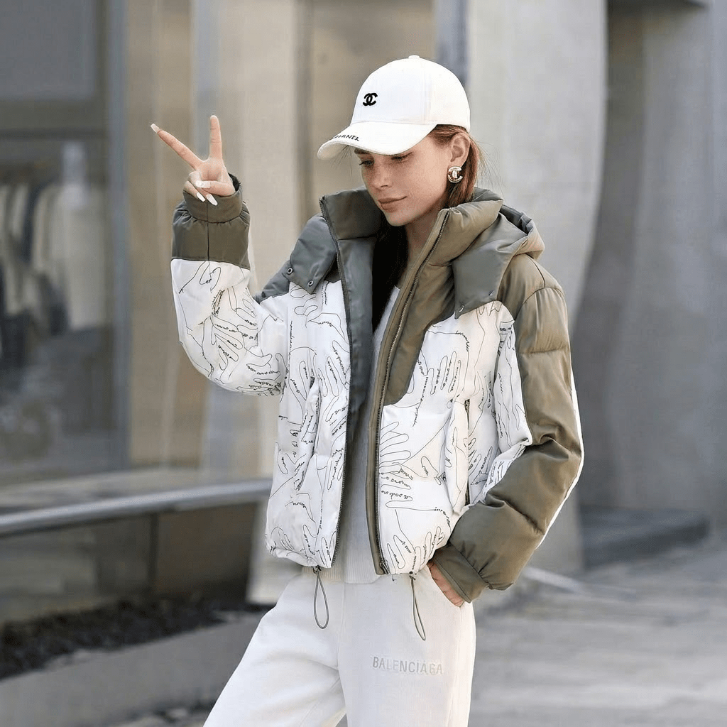 Women's Puffer Jacket for Winter – Quilted Insulated Design with Stand Collar - We are MFEO
