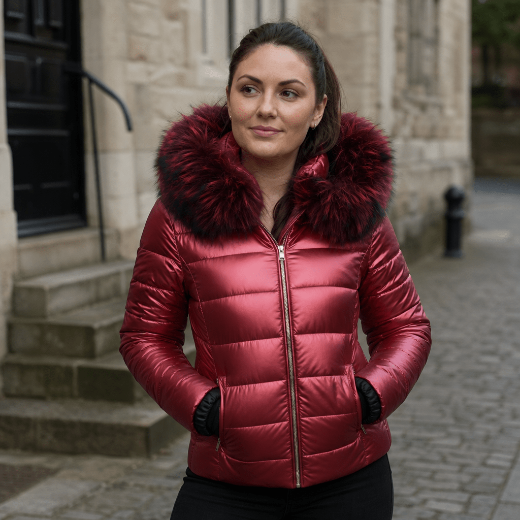Women's Puffer Jacket for Winter – Quilted with Hood and Zip Pockets - We are MFEO