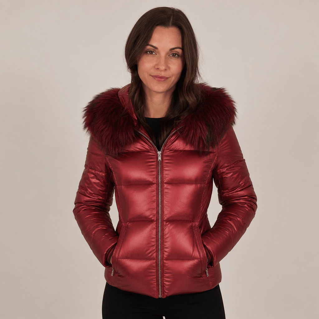 Women's Puffer Jacket for Winter – Quilted with Hood and Zip Pockets - We are MFEO