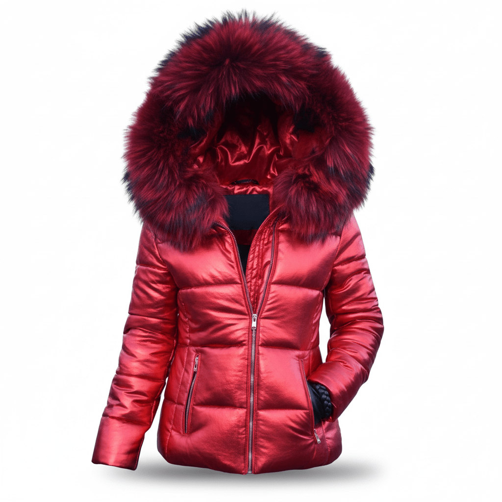 Women's Puffer Jacket for Winter – Quilted with Hood and Zip Pockets - We are MFEO
