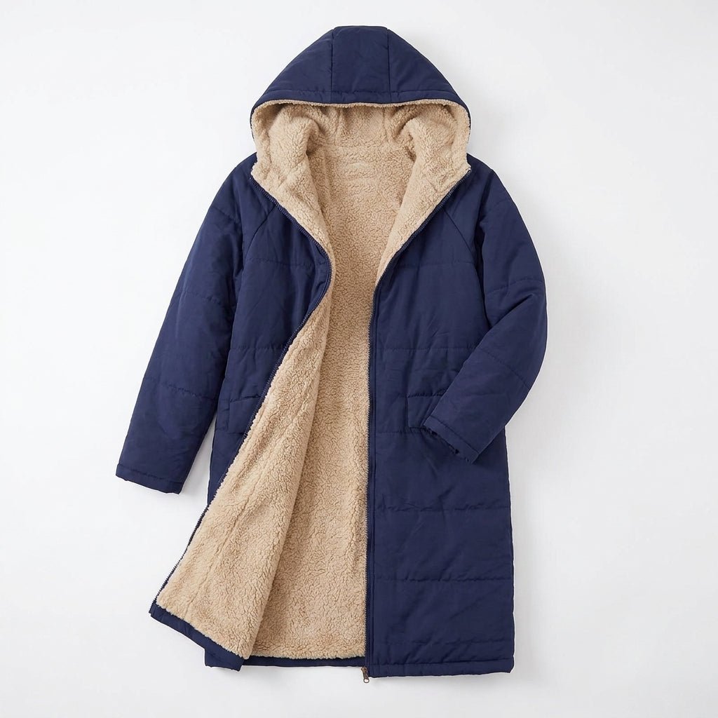 Women's Puffer Jacket – Long Quilted Coat with Hood - We are MFEO