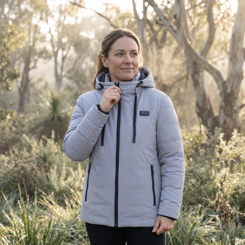 Women's Puffer Jacket with 11 Heating Zones – Quilted Longline Design for Winter Outdoors - We are MFEO