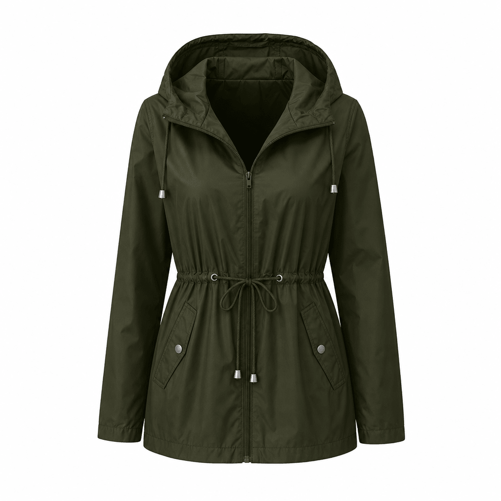 Women's Rain Jacket – Lightweight Waterproof Hooded Design with Drawstring Waist - We are MFEO