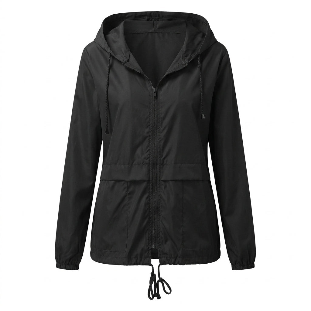 Women's Rain Jacket with Adjustable Hood – Lightweight and Waterproof - We are MFEO