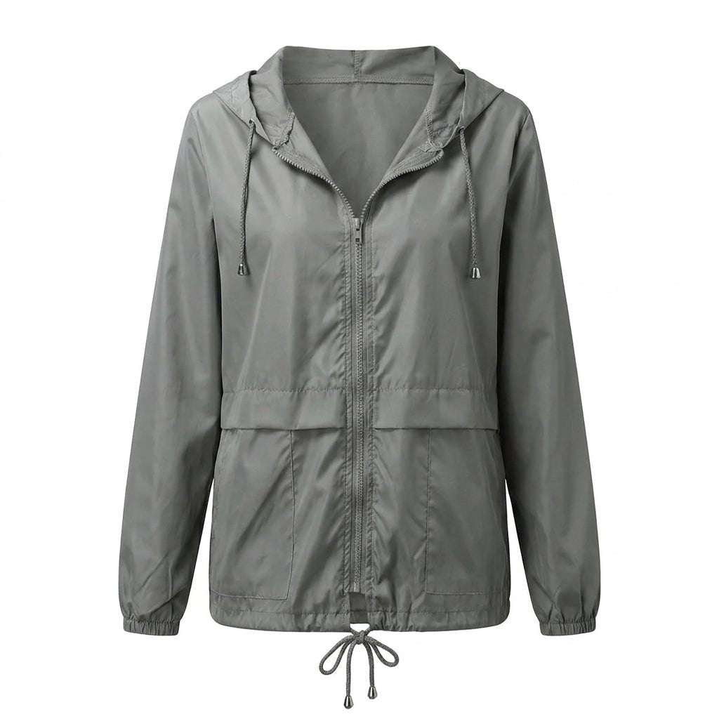 Women's Rain Jacket with Adjustable Hood – Lightweight and Waterproof - We are MFEO
