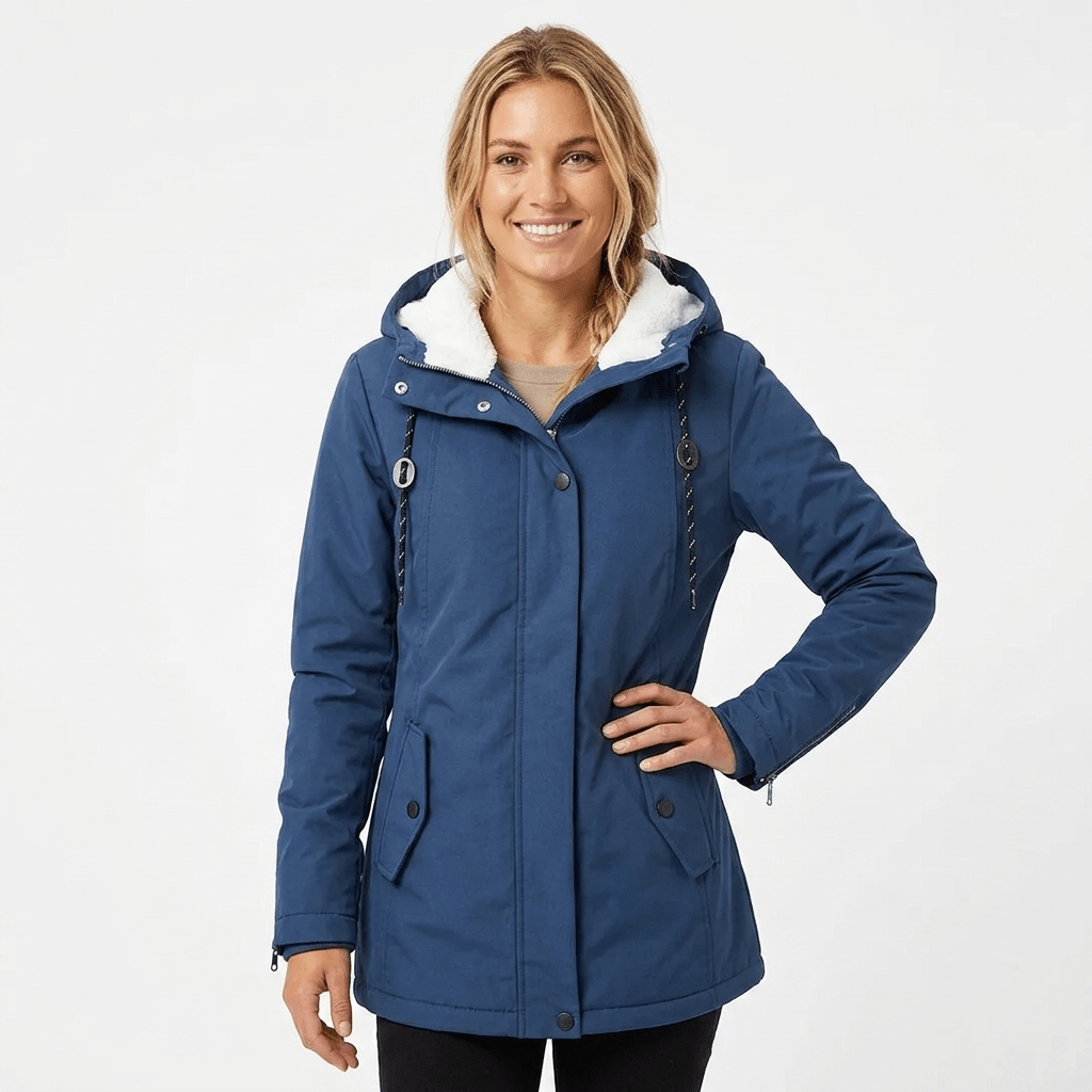 Women's Rain Jacket with Adjustable Waist – Waterproof Hooded Design - We are MFEO