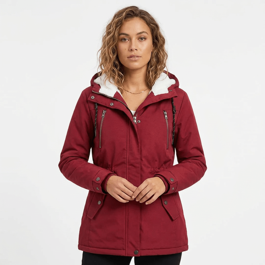 Women's Rain Jacket with Adjustable Waist – Waterproof Hooded Design - We are MFEO