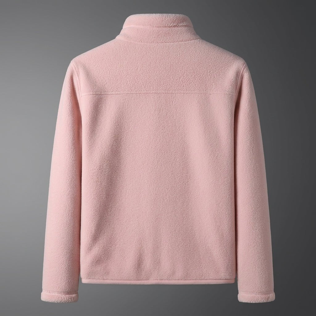 Women's Reversible Winter Jacket – Plush Zip-Up with Stand Collar - We are MFEO