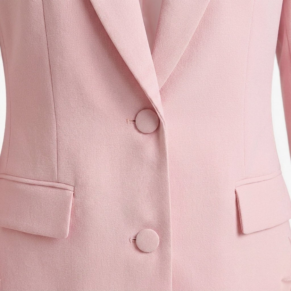Women's Suit – Tailored Blazer with Feather Cuffs and Straight Leg Trousers - We are MFEO