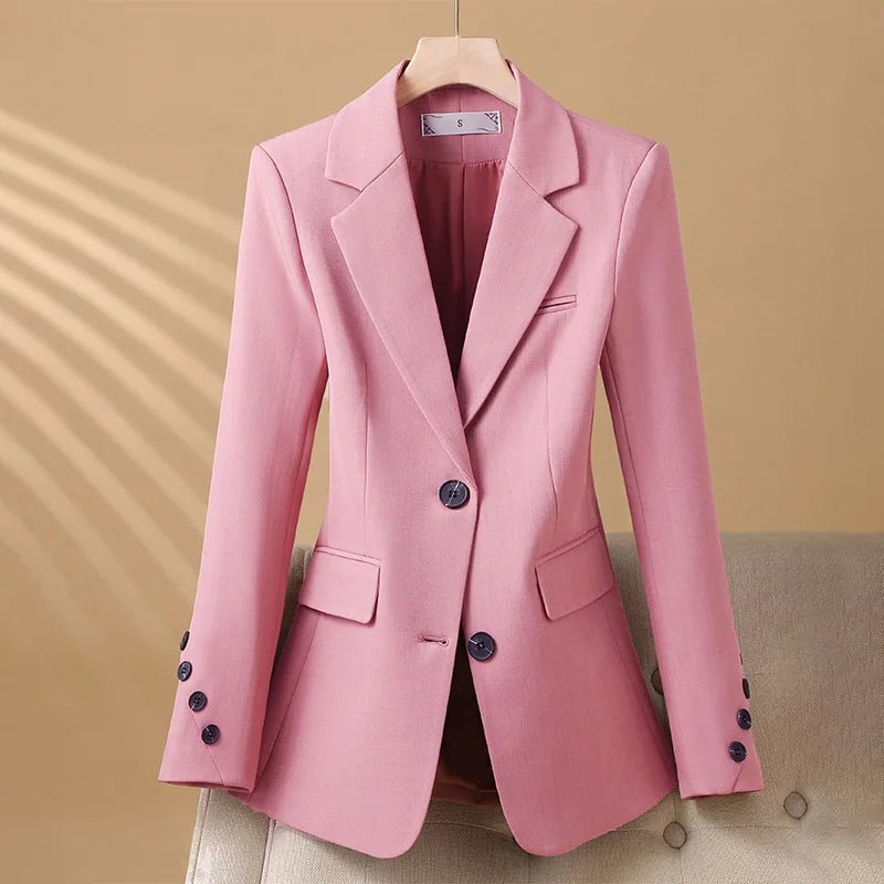 Women's Tailored Blazer – Fitted Notch Lapel Jacket for Work and Formal Events - We are MFEO